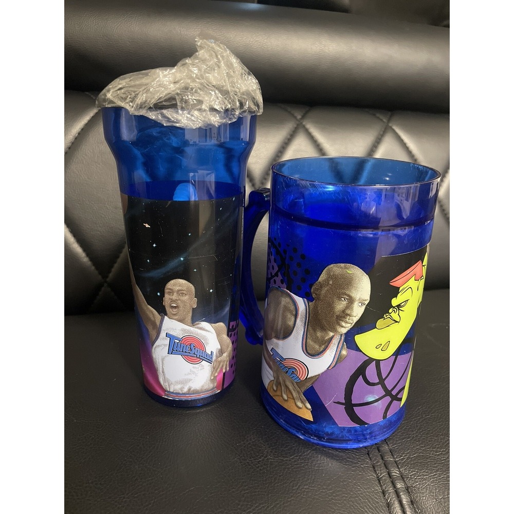 Vintage SPACEJAM JORDAN‎ 220Z TRAVBL CUP W/LID and MUG